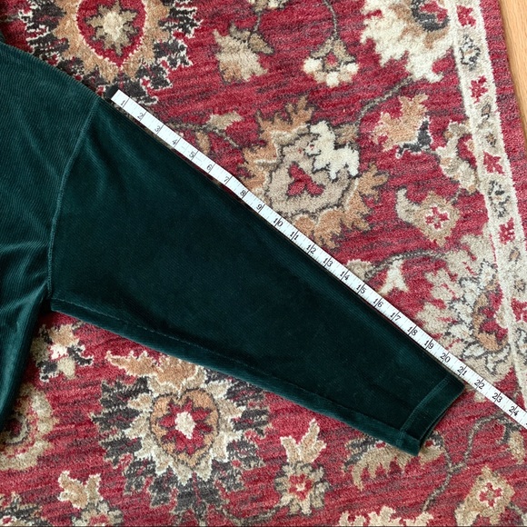 1980s dark green velour turtleneck top and long skirt set special occasion - Picture 8 of 13